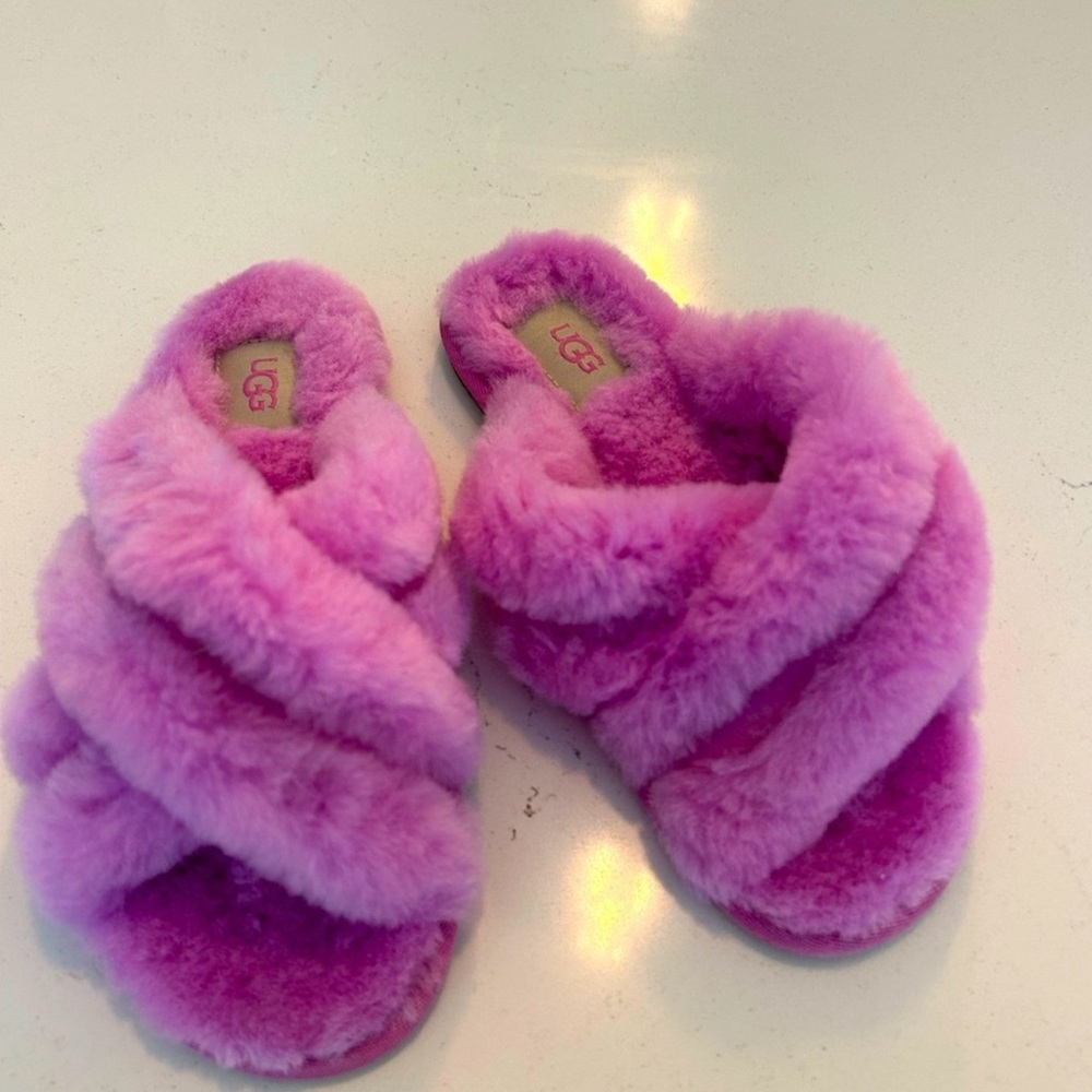UGG Fuzzy Pink Slippers